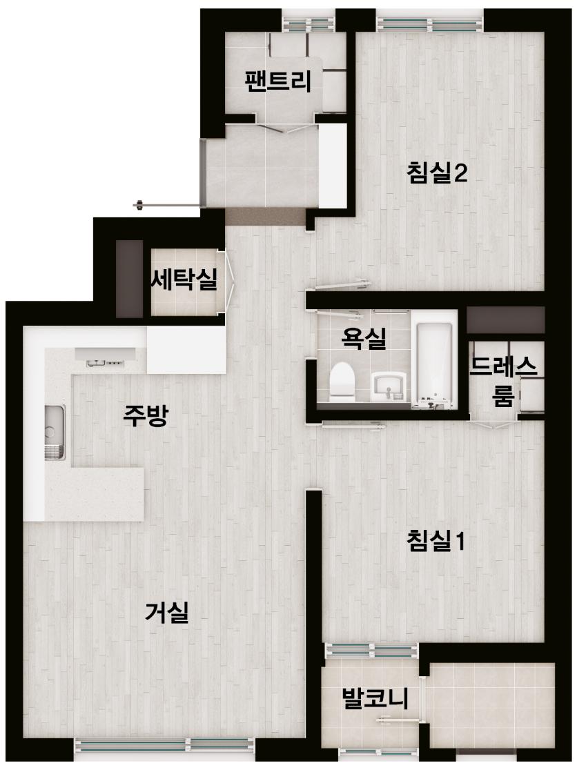 51㎡ 평면도